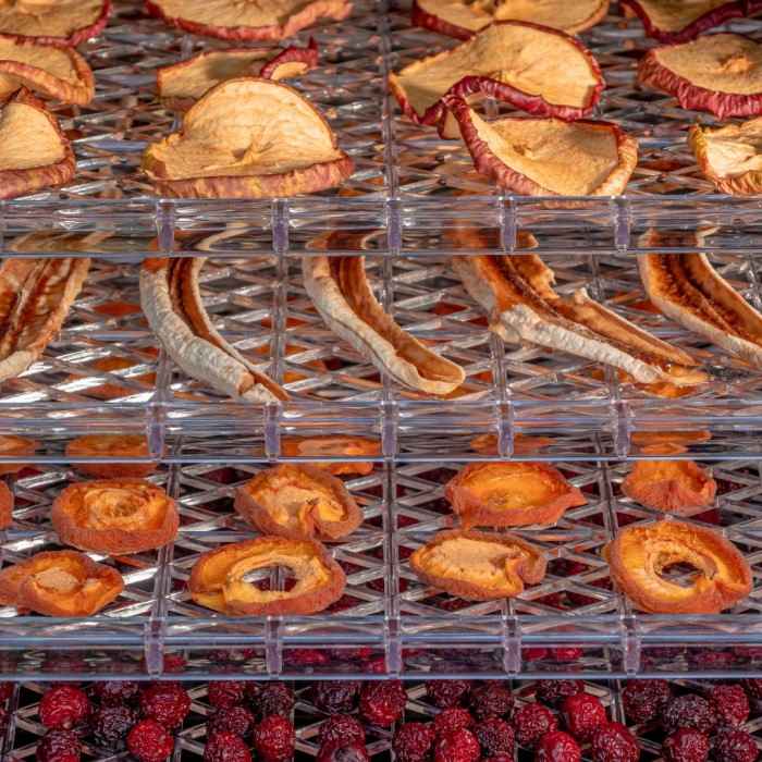 Dehydration of fruits and vegetables