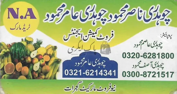 ناصر محمود کمیشن شاپ | گجرات | پھل کمیشن ایجنٹ | پاک اگری مارکیٹ