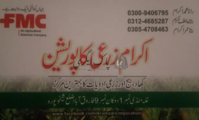 اکرام زرعی کارپوریشن | شیخوپورہ | زرعی مراکز | پاک اگری مارکیٹ